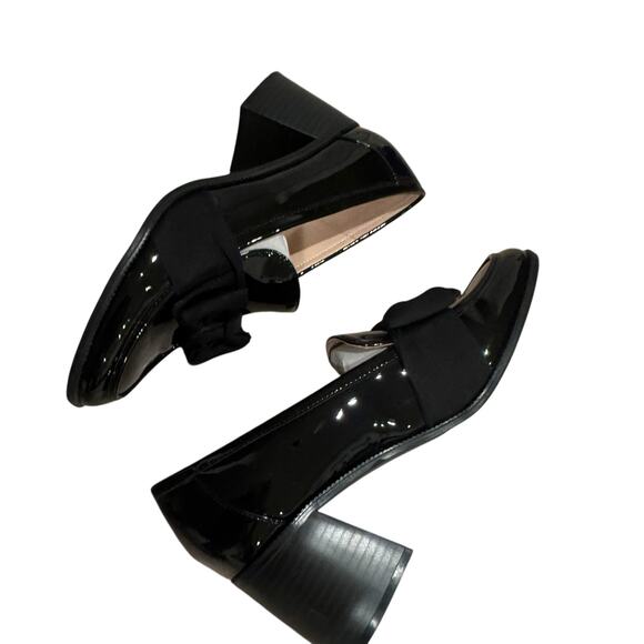 Bandolino Korrar Patent Bow Loafers Slip-On Faux Leather Black Size 11M NWOB - Picture 11 of 12